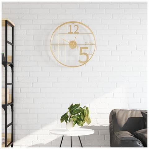 Orologio Da Parete Oro 50 Cm In Ferro - Foto 1