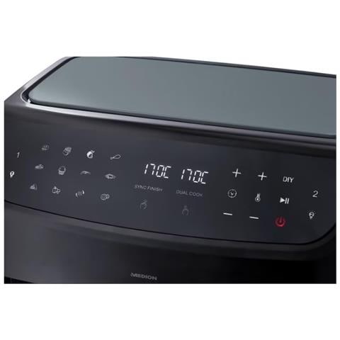 Friggitrice ad Aria Life P20 XXL MD 11760 Capacità 8.7 Litri 2600 Watt Colore Nero - Foto 2