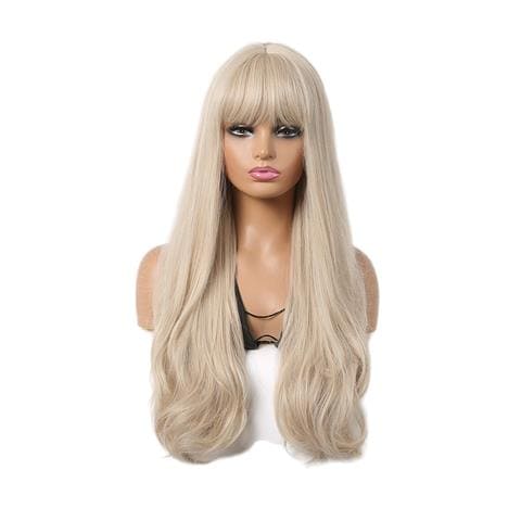 Parrucca Lunga E Ondulata Con Frangia Per Donna - Foto 1