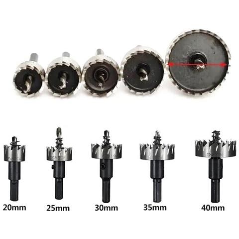 Kit Fresa A Tazza Per Forare Legno Metallo Cartongesso Set 5 Frese Seghe - Foto 2