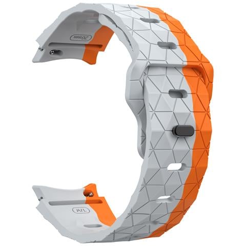 Cinturino Sportivo In Silicone Per Samsung Galaxy Watch6/5/4 - Grigio Arancione - Foto 1