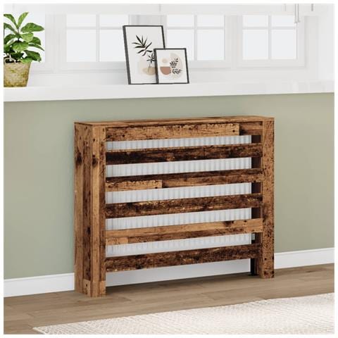 Copertura Termosifone Legno Antico 104x20x82 Legno Multistrato - Foto 1