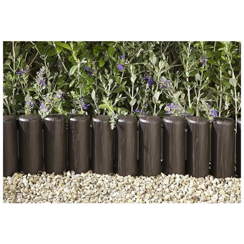 Bordura Palisade Staccionata In Resina Finitura Legno Per Aiuole E Giardino Cacao Lunghezza 2,4mt Altezza 25cm - Foto 6