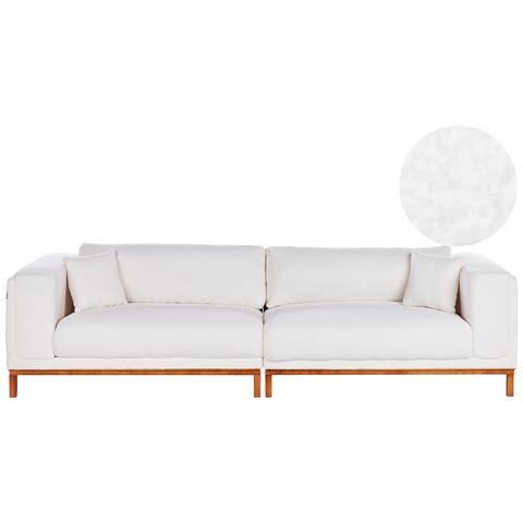 Divano 4 Posti Veng Bouclé Bianco Sporco - Foto 2