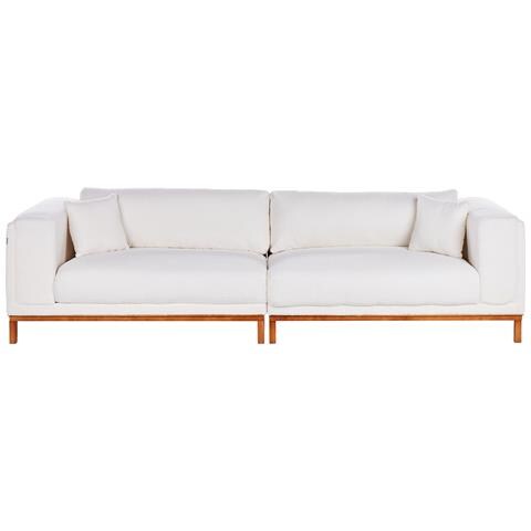 Divano 4 Posti Veng Bouclé Bianco Sporco - Foto 8