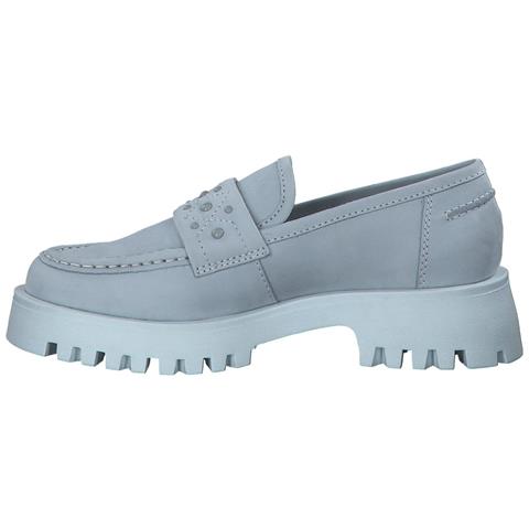 Blue Casual Closed Loafers Mocassino Pelle Scarpe Donna Blu Eu 41, 2-24723-20 843 - Foto 3