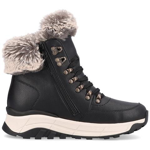 Black Casual Closed Booties Stivaletti Pelle Scarpe Donna Nero Eu 42, W0063-00 - Foto 3