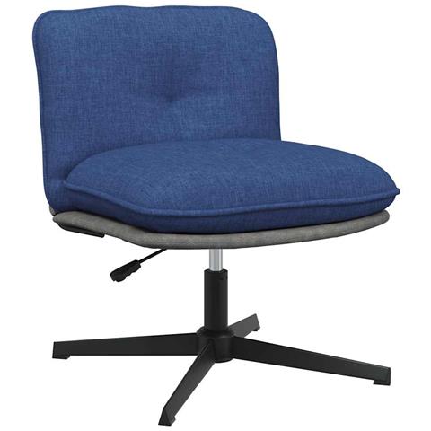 Sedia Da Ufficio Girevole Blu In Tessuto - Foto 1