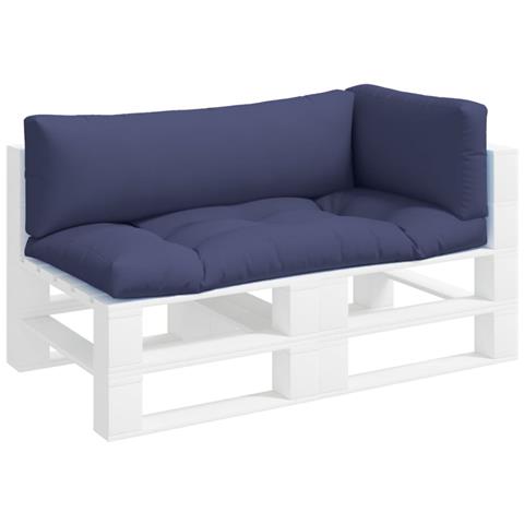 Cuscini Per Pallet 3 Pz Blu Marino In Tessuto Oxford - Foto 3