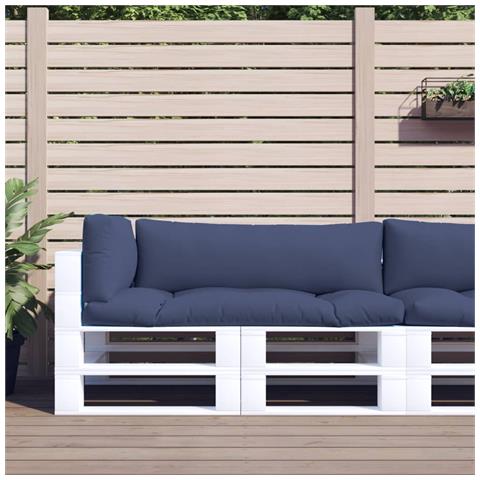 Cuscini Per Pallet 3 Pz Blu Marino In Tessuto Oxford - Foto 1