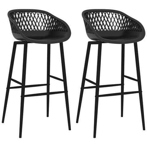 Sedie Da Bar 2 Pz Nere - Foto 2