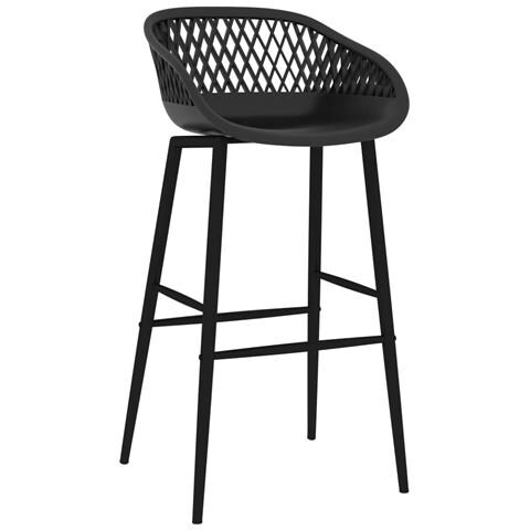 Sedie Da Bar 2 Pz Nere - Foto 1