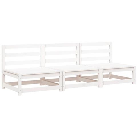 Lusso Casadino - Divani Da Giardino Senza Braccioli 3pz 70x70x67cm Bianchi Pino - Foto 1