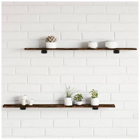 Lusso Casadino - Mensole Parete 4pz Rovere Fumo 100x10x1,5 Cm Legno Multistrato - Foto 8