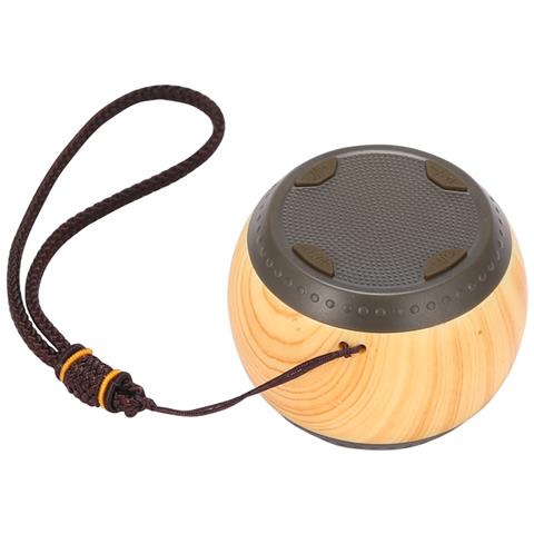 Mini Altoparlante Bluetooth Portatile Con Grana Di Legno - Brown - Foto 2