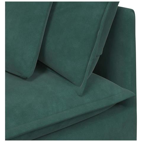 Divano Modulare con Cuscini in Velluto Verde Scuro - Foto 9