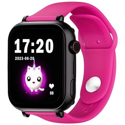 GPSSWPNEGRSILFUCSIA smartwatch e orologio sportivo 4,7 cm (1.85") 40 mm Digitale Touch screen 4G Nero Wi-Fi GPS (satellitare) - Foto 1
