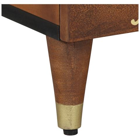 Comodini 2 pcs 40x33x46 cm Legno Massello Mango - Foto 9