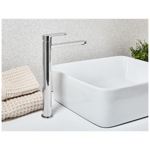 Miscelatore Per Lavabo Alto Colhue Ottone Argento - Foto 1
