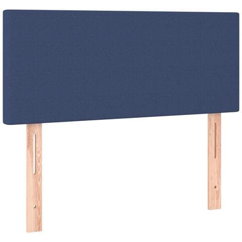 Letto a Molle con Materasso e LED Blu 120x190 cm in Tessuto - Foto 9