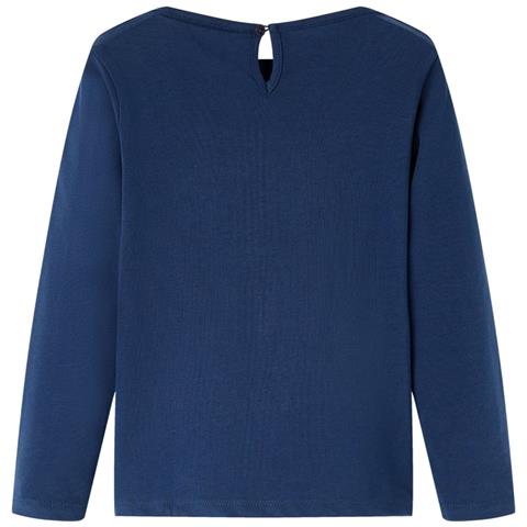 Maglietta per Bambini Maniche Lunghe Blu Marino 128 - Foto 2