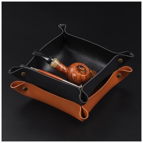 Vassoio Porta Tabacco In Pelle Pu - Multifunzionale E Portatile Black - Foto 2
