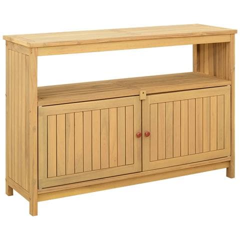 Tavolo consolle da giardino Acacia chiaro 110 x 35 x 75 cm - Foto 1