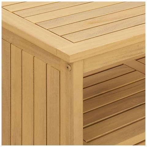 Tavolo consolle da giardino Acacia chiaro 110 x 35 x 75 cm - Foto 9