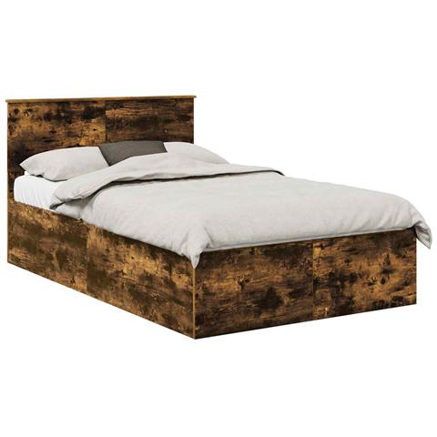 Struttura del letto Rovere fumé 135 x 190 cm Legno multistrato - Foto 1