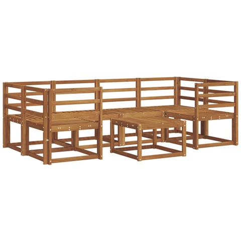 Set di divani da esterno 7 pcs Naturale - Foto 1