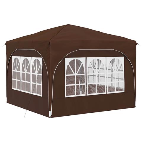 Tenda per feste a pop-up 290 x 290 x 245 cm Marrone - Foto 9