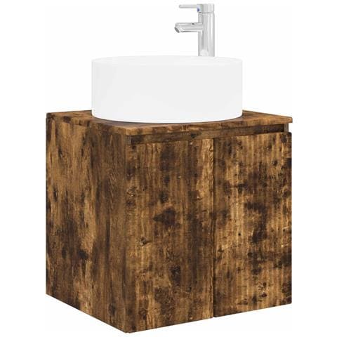 Mobile lavabo da parete Rovere Fumo 49,5 x 44,5 x 65,5 cm - Foto 1
