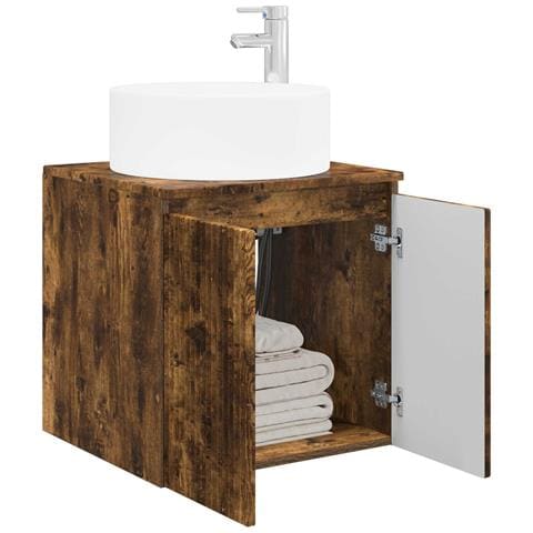 Mobile lavabo da parete Rovere Fumo 49,5 x 44,5 x 65,5 cm - Foto 2
