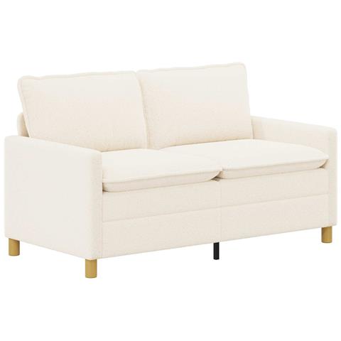 Divano Crema 156 x 81 x 87,5 cm Tessuto - Foto 1