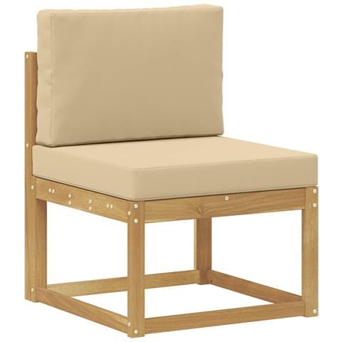 Set di divani da esterno Bianco e Beige 59 x 63 x 73 cm - Foto 1