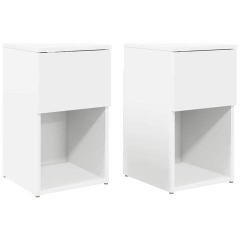 Armadietto per letto 2 pcs Bianco 29 x 31,5 x 49 cm - Foto 1