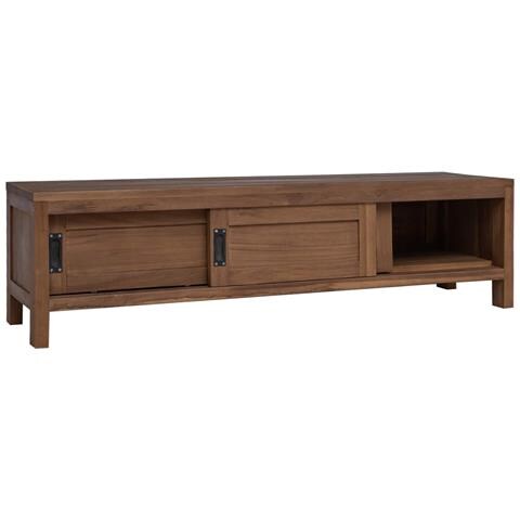 Mobile TV 110 x 30 x 30 cm Legno di teak solido Naturale - Foto 2