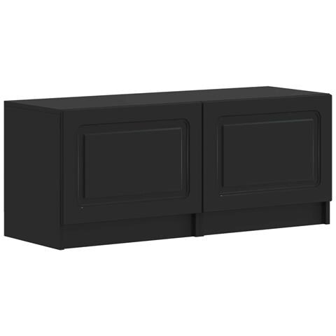 Mobile TV LED a 5 pezzi Nero Legno ingegnerizzato - Foto 9
