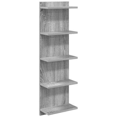 Scaffale da parete Sonoma grigio 30 x 15 x 100 cm - Foto 1