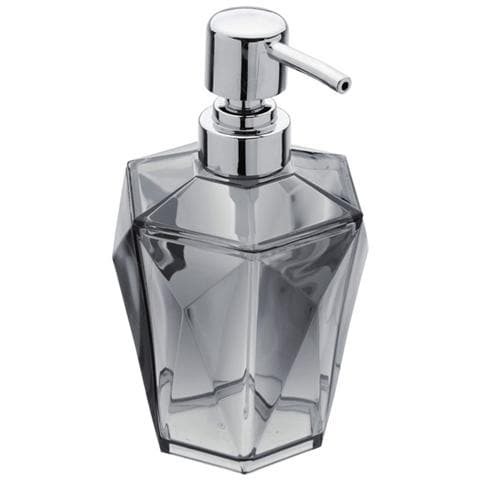 Dispenser sapone in abs colore grigio linea Diamante cm 7,5x7,5xH 18 - Foto 1