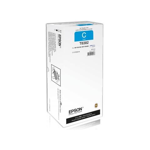 C13T838240 Cartuccia Ink Originale T8382 Ciano per WorkForce Pro WF-R5190DTW Capacità 20000 Pagine - Foto 1