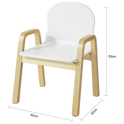 Set 2 Sedie Bambini Sgabello Bambini Altezza Del Sedile Regolabile In Legno Massello Classe E1 Kmb24-wnx2 - Foto 2