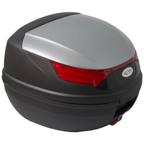 Bauletto Moto Scooter Baule Valigia Rigida Universale Top Case Argento - Foto 2