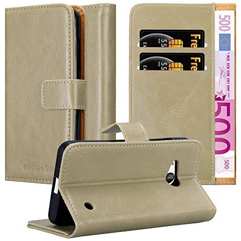 Custodia Compatibile Con Nokia Lumia 550 In Marrone Cappuccino - Coperchio Protettiva Con Chiusura Magnetica, Funzione Stand E Tasca Per Le Carte - Foto 1