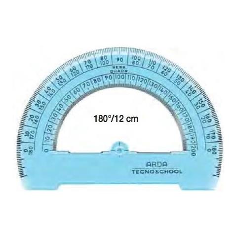 Goniometro 180 Tecnoschool In Materiale Plastico Diam. 12 Cm - Foto 1