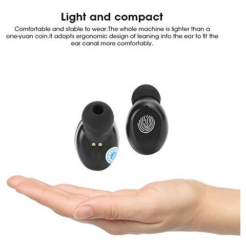 True Wireless Earphone, F9 Touch Bluetooth 5.1 True Headset Biauricolare Con Display Digitale A Led, Leggero E Compatto, Subwoofer Surge, Suono Hifi. - Foto 2