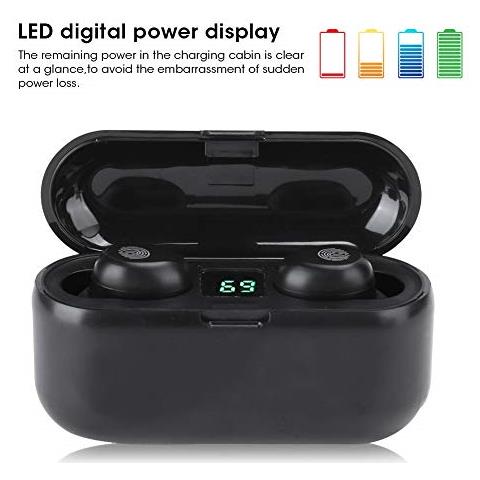 True Wireless Earphone, F9 Touch Bluetooth 5.1 True Headset Biauricolare Con Display Digitale A Led, Leggero E Compatto, Subwoofer Surge, Suono Hifi. - Foto 4