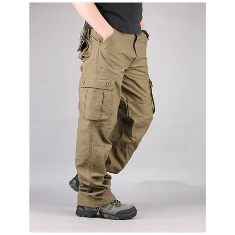 SLOWMOOSE - Pantaloni Tattici Militari Multi Tasche Casual Cargo Da Uomo [  giallo Militare / 31] - ePRICE