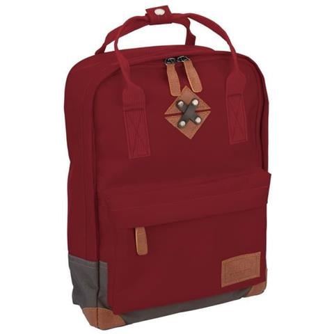 Zaino Piccolo In Poliestere 300t - Fodera 100% Poliestere - Dimensioni 24 X 10 X 33 Cm - Rosso Bordeaux - Foto 1