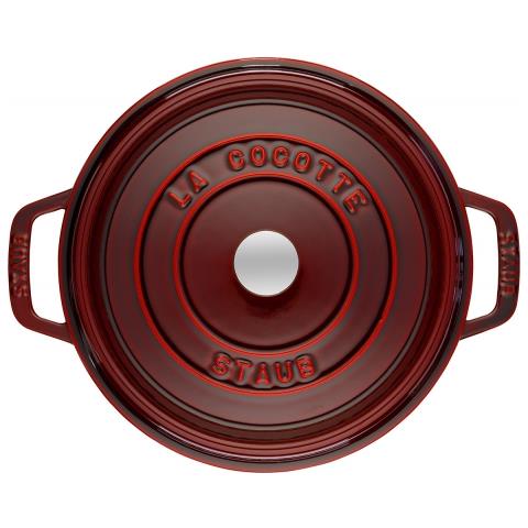 Cocotte in Ghisa con Coperchio Diametro 22 cm Colore Bordeaux - Foto 1
